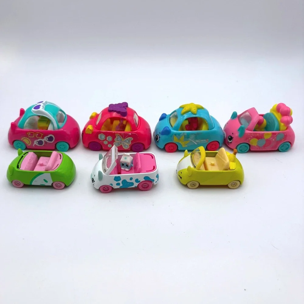 Shopkins Cutie Cars Lot of 7 Diecast & McDonald's Happy Meal Toys Milk Moover